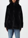 Save The Duck Bridget Reversible Faux Fur Jacket In Schwarz