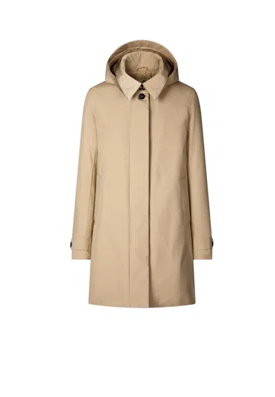 Save The Duck Coat With Hood Woman  D42023w-grin21-92 Embedding In Neutral