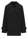 Save The Duck Black Doublebreasted Waterproof Jacket