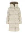 Save The Duck Sibyl Beige Hooded Padded Jacket In Beige
