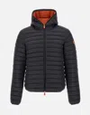 Save The Duck Quilted Zipper Cotton Clothes In Black