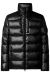 Save The Duck Mitch Logo-plaque Puffer Jacket In Black