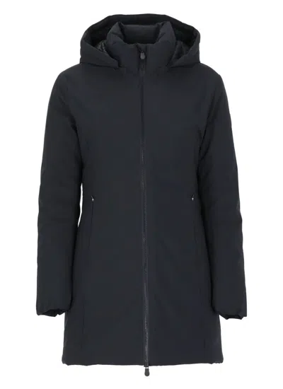 Save The Duck Rachel Long Padded Jacket In Blue