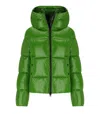 Save The Duck Biddy Green Hodded Padded Jacket In Green