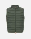 Save The Duck Zip-up Padded Gilet In Green