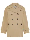 SAVE THE DUCK SAVE THE DUCK SOFI SHORT DOUBLE-BREASTED TRENCH COAT