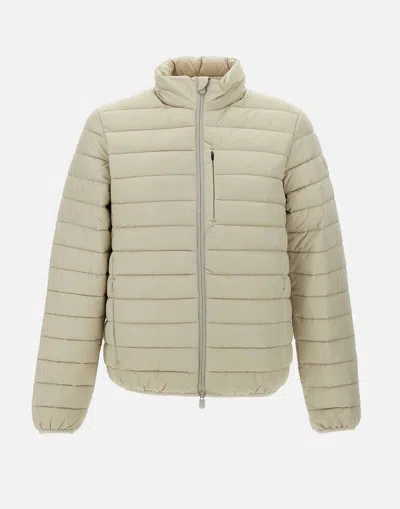 Save The Duck Cael Quilted Hooded Jacket In Beige