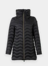 Save The Duck Livette Wavy Quilted Water Repellent Puffer Jacket In Black