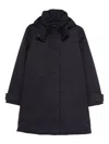 Save The Duck Mid-length Coat With High Collar In Black