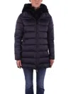 Save The Duck Joanne Water Repellent Puffer Coat With Removable Hood In Nero Neri E Grigi
