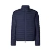 Save The Duck Functional Blue Jacket With Stand-up Collar And Double-slider Zip In Blu Blu E Verdi