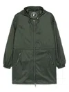 Save The Duck Lightweight Green Nylon Parka With Practical Features In Green