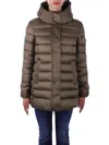 Save The Duck Danis Water Resistant Nylon Puffer Jacket In Verde Blu E Verdi