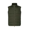 Save The Duck Quilted Green Vest With Stand-up Collar And Layering Flexibility In Verde Blu E Verdi