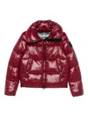 Save The Duck Isla Quilted Shiny Jacket In Red