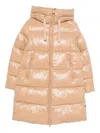 Save The Duck Hooded Puffer Coat In Brown