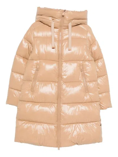 Save The Duck Hooded Puffer Coat In Neutral