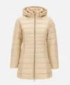 Save The Duck Hooded Quilted Jacket In Neutral