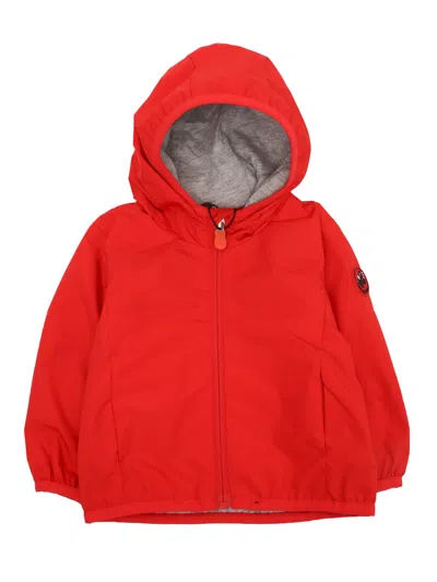 Save The Duck Coco Baby Hooded Jacket In Red