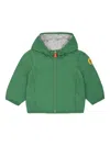 Save The Duck Green Windbreaker Jacket For Baby Boy With Logo In Green