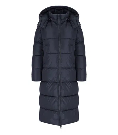 Save The Duck Colette Blue Hodded Padded Jacket