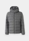 Save The Duck Constantin Flannel-effect Puffer Jacket In Gray