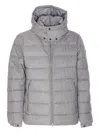 Save The Duck Constantin Flannel-effect Puffer Jacket In Gray
