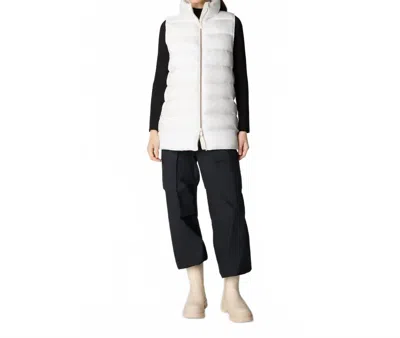 Save The Duck Coral Quilted Vest In Off White
