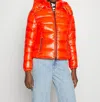 Save The Duck Cosmary Puffer Jacket In Poppy In Multi