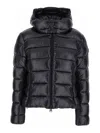 Save The Duck Cosmary Slim Fit Down Jacket With Laqu Finish In Black