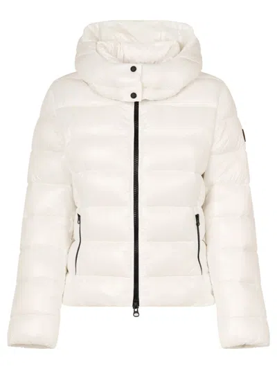Save The Duck Cosmary Slim Fit Down Jacket With Laqué Finish Clothing In White