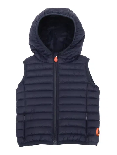 Save The Duck Kids' Cupid Hooded Vest In Blue