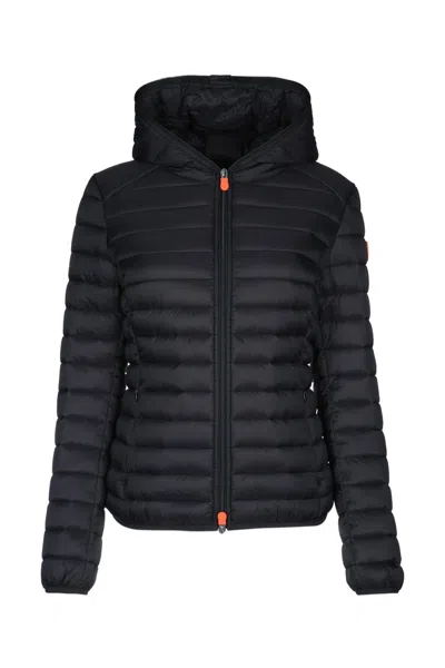 Save The Duck Olly Basic Hooded Basic Jacket In Black