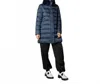Save The Duck Dalea With Faux Fur Collar Puffer Coat In Night Blue In Blue
