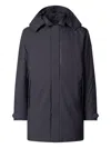 Save The Duck Dark Blue Regular Fit Trench Coat In Dark Blue