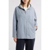 Save The Duck Dawa Water Repellent Hooded Rain Jacket In Rain Grey
