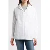 Save The Duck Dawa Water Repellent Hooded Rain Jacket In White