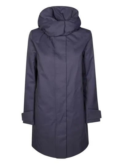 Save The Duck Detachable Hooded Coat In Blue