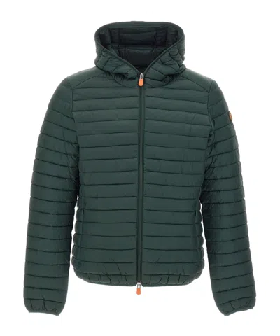 Save The Duck Donald Hooded Down Jacket In Green