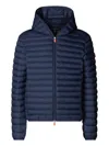 Save The Duck Donald Hooded Puffer Jacket In Blue