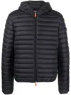 Save The Duck Donald Hooded Puffer Jacket In Black