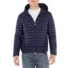 Save The Duck Donald Hooded Puffer Jacket In Blue