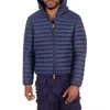 Save The Duck Donald Hooded Puffer Jacket In Blue