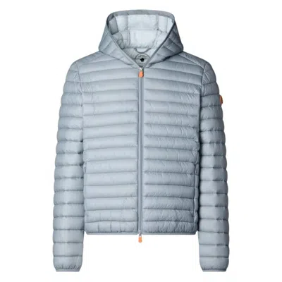 Save The Duck Donald Hooded Puffer Jacket In Grey