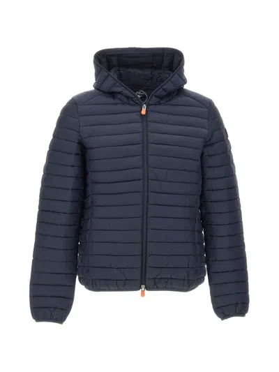 Save The Duck Donald Quilted Hooded Jacket In Blue