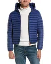 Save The Duck Donald Quilted Hooded Water Resistant Insulated Puffer Jacket In Blue