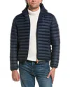 Save The Duck Donald Quilted Hooded Water Resistant Insulated Puffer Jacket In Blue