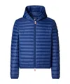 Save The Duck Nylon Casual Jacket With Animal-free Plumtech Padding In Blue