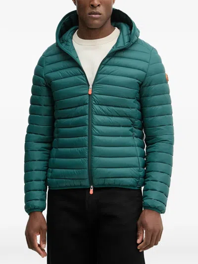 Save The Duck Donald Zip-fastening Hooded Jacket In Green
