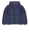Save The Duck Plumtech Hooded Puff Jacket In Blue